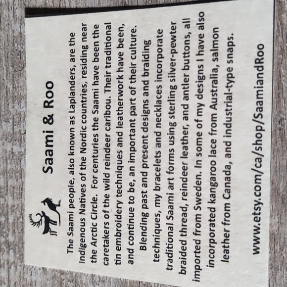 Saami & Roo sterling silver thread & leather bracelet! 🦌 - Picture 3 of 7